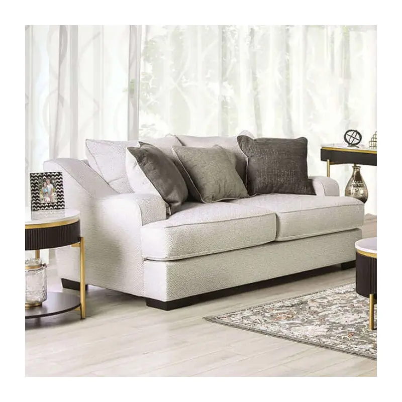 Skyline Pewter Gray Transitional Loveseat