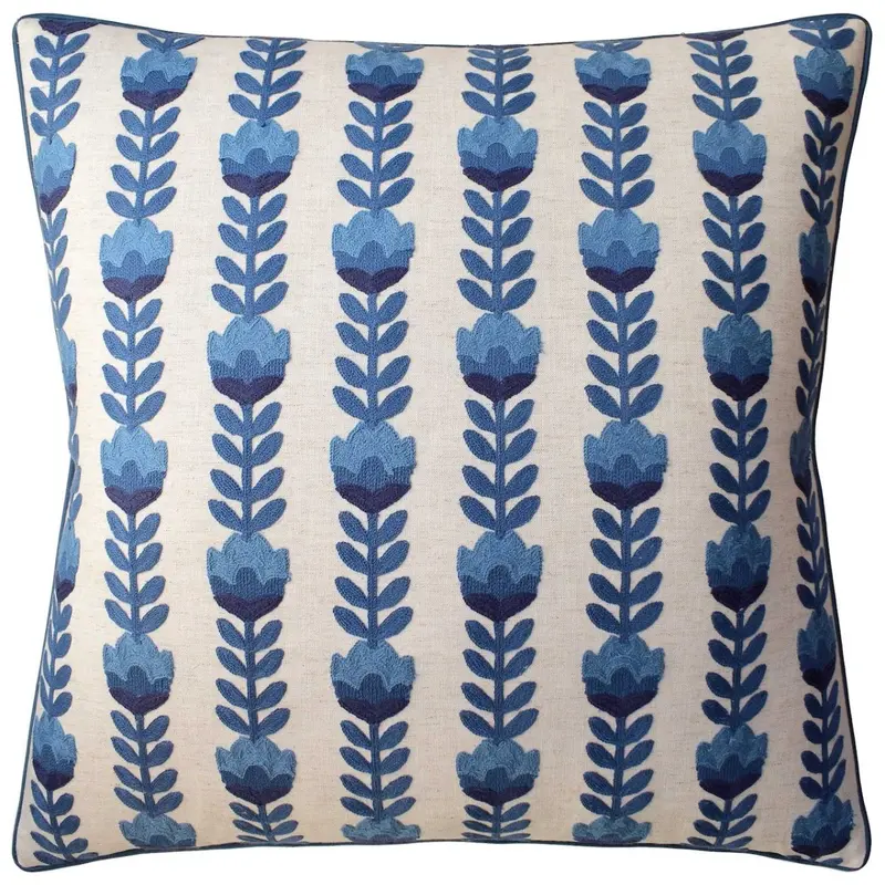 Avelie Blossom Blue Decorative Pillow Ryan Studio