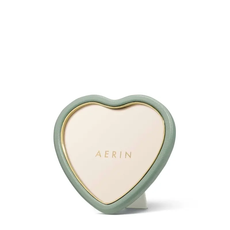 Piero Leather Heart Frame in Eucalyptus by AERIN