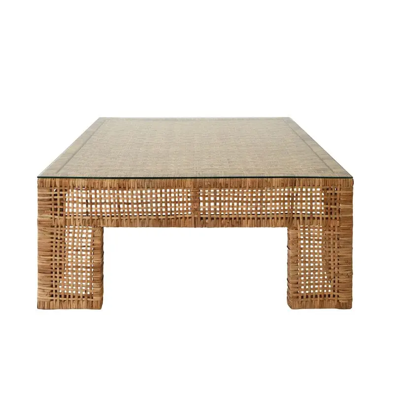 Charlie Rattan Coffee Table by Worlds Away