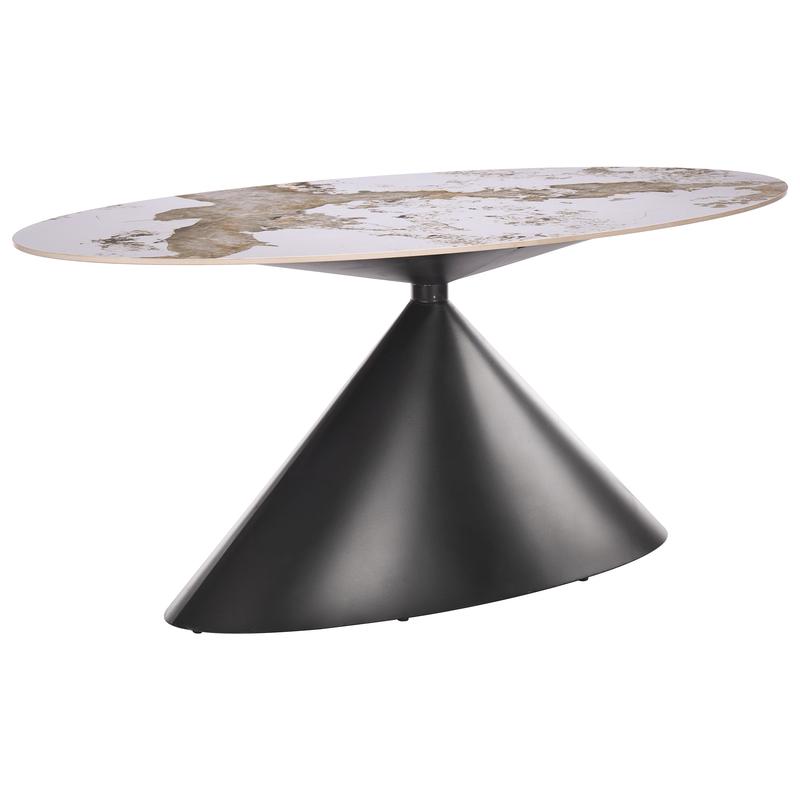 Armana Dining Table, White/Brown