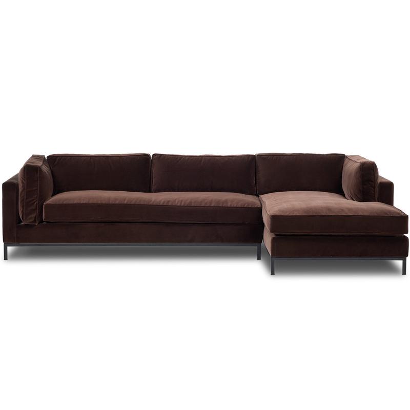 Grammercy Right Chaise Sectional, Surrey Cocoa by Four Hands