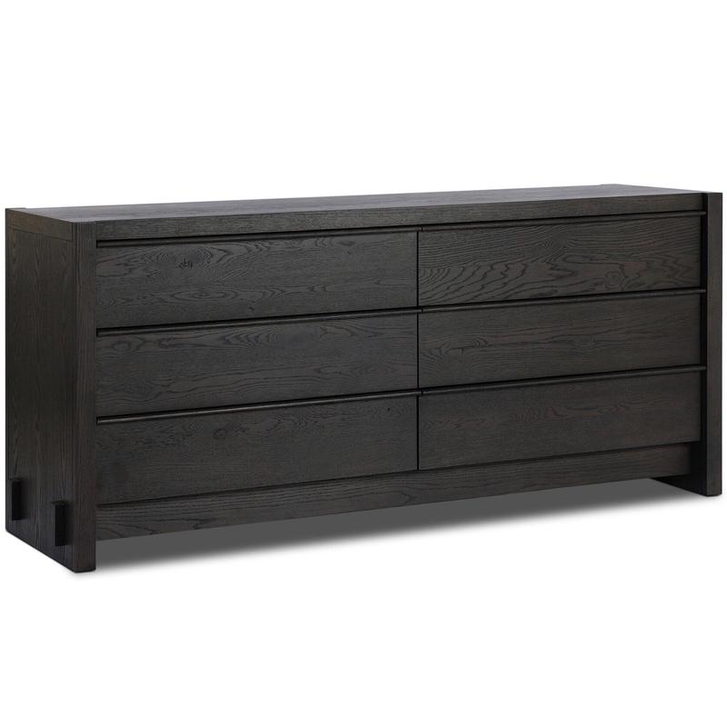Aramis 6 Drawer Dresser, Smoked Black by Four Hands