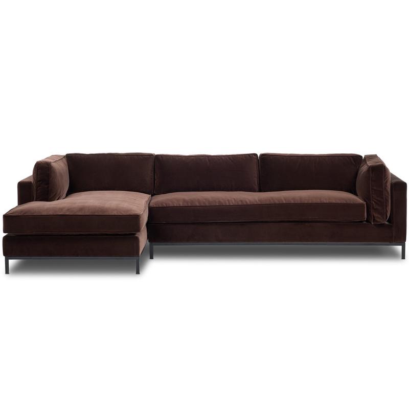 Grammercy Left Chaise Sectional, Surrey Cocoa by Four Hands