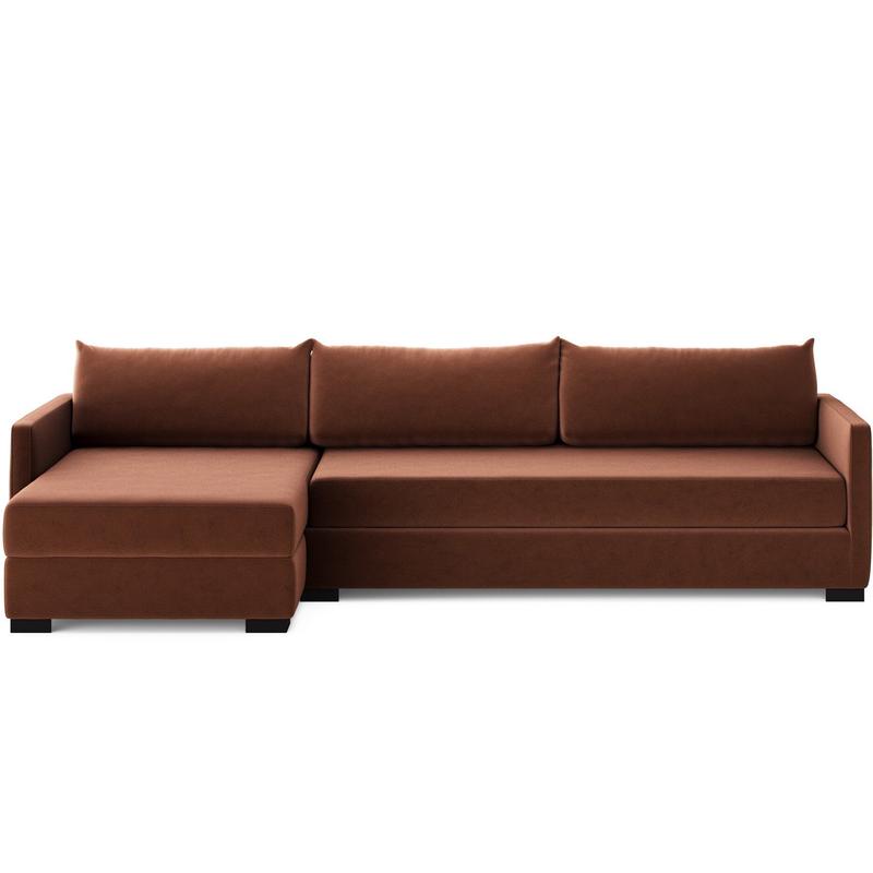 Wickham Left Storage Chaise Sleeper Sectional, Surrey Auburn by Four Hands