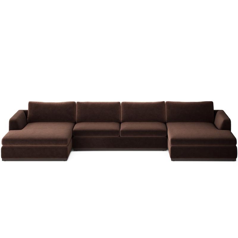 Colt 3-Piece U Sectional, Surrey Cocoa by Four Hands