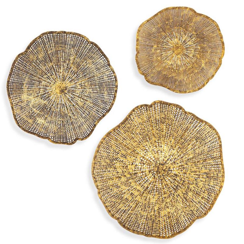Radiance Metal Wall Decor, Gold, Set of 3