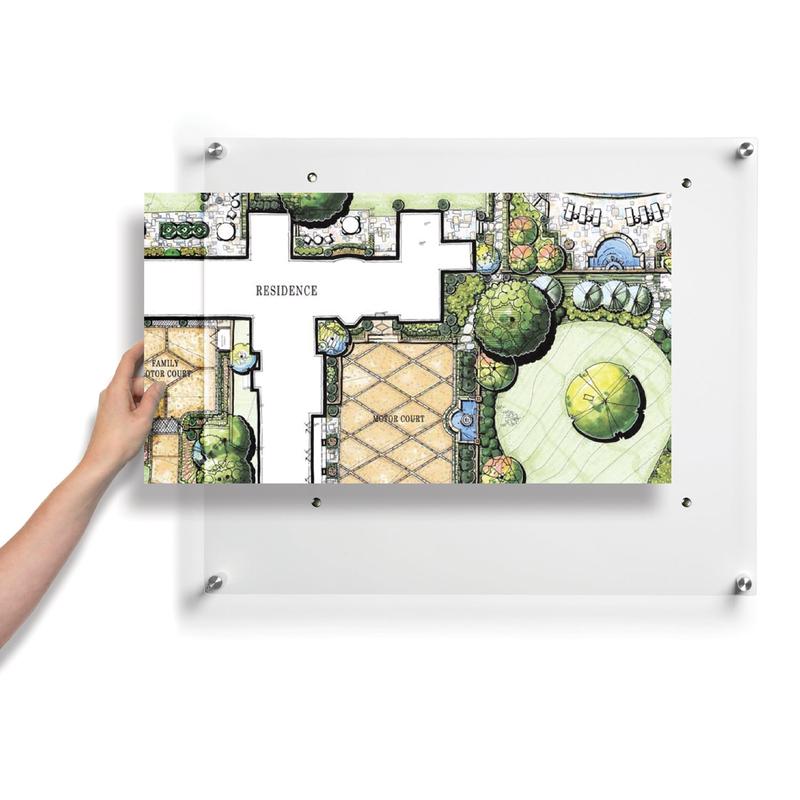 27\” x 39\” Easy Change Lucite Float Frame + Magnets for 24\” x 36\” Art
