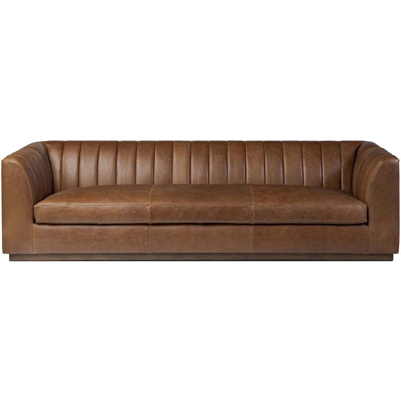 Alec Leather Sofa, Dulane Mahogany by Four Hands