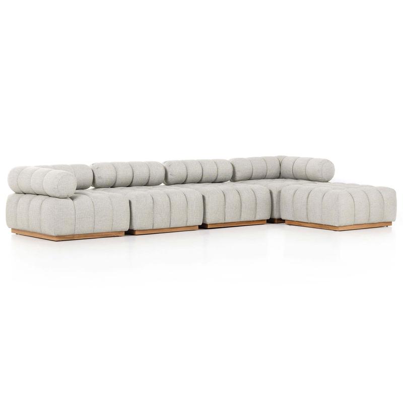 Roma Outdoor 4 Piece Sectional w/Ottoman by Four Hands