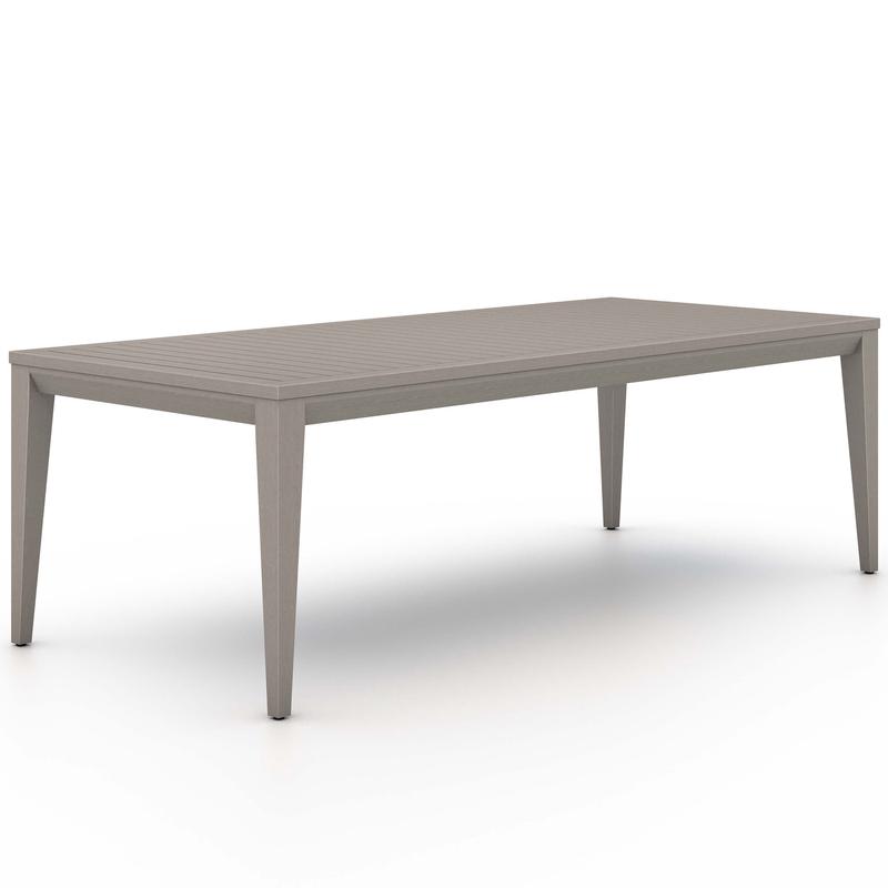 Sherwood Outdoor Rectangle Dining Table, Weathered Grey by Four Hands