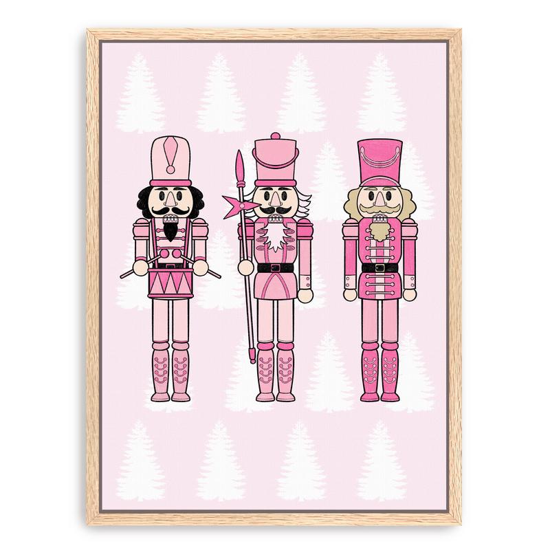 Pink Nutcrackers  Canvas Giclee