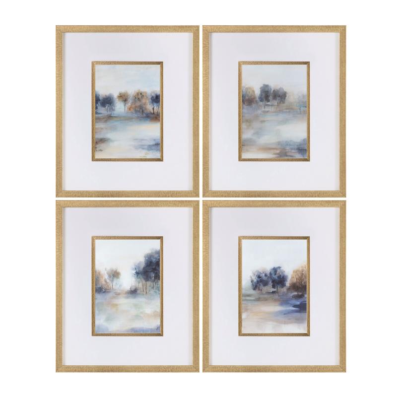 Becket 4 Piece Double Framed Landscape Wall Art