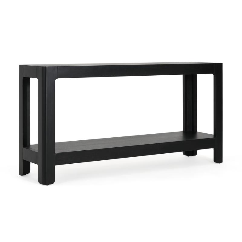 Modern Farmhouse Minimalist Rounded Console Table