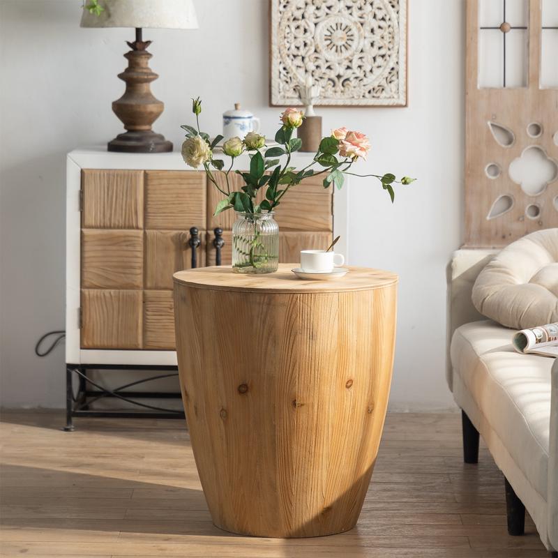 Bucket Shaped Drum Side Table