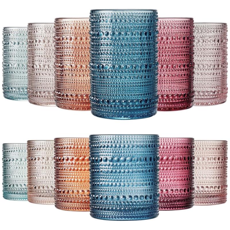 Jewel Hobnail Glasses Set of 12